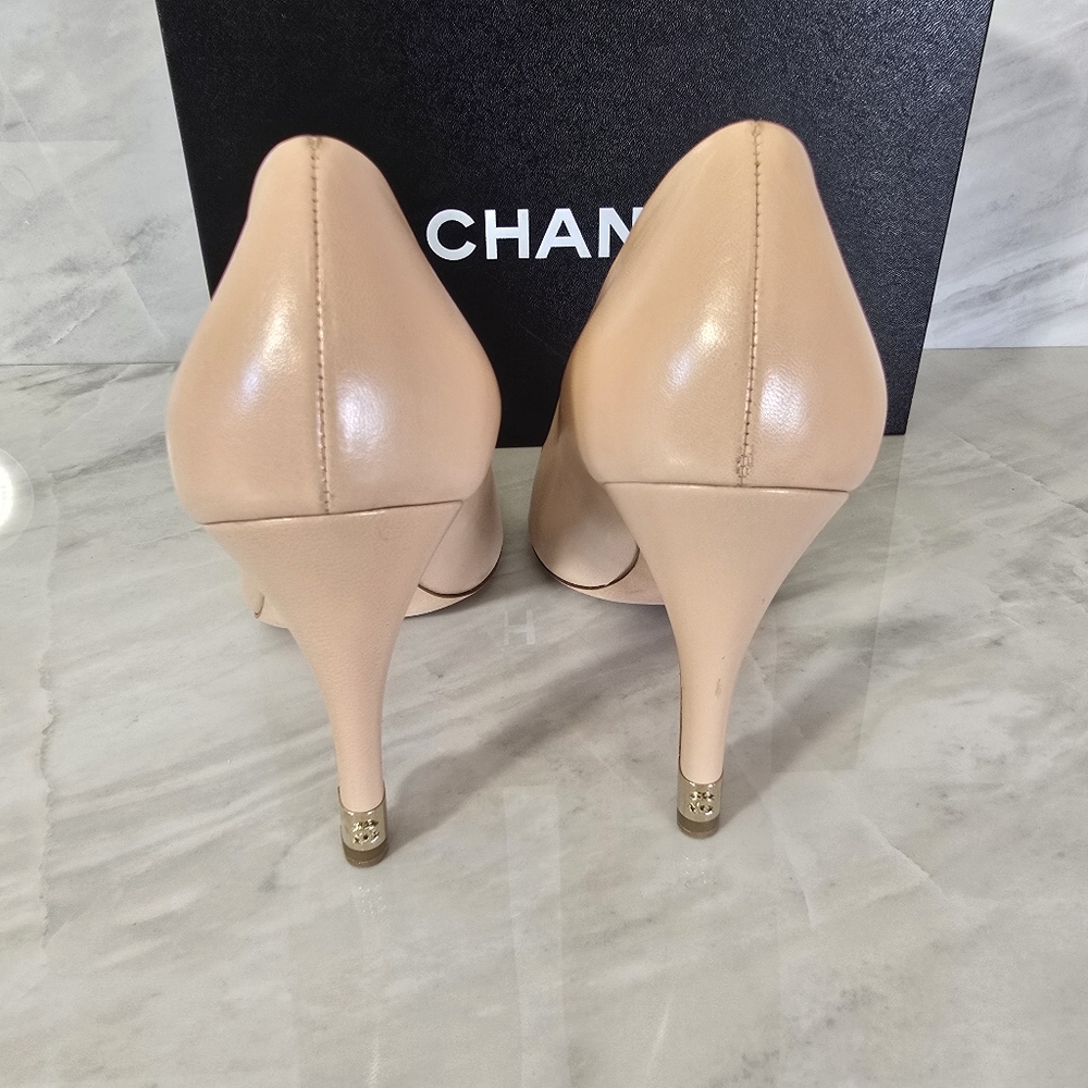 CHANEL Women's Peep Toe Heels - Blush - Picture 3 of 10